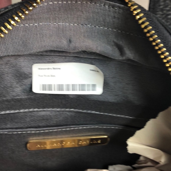 New Alexandra Satine 2 in one Handbag Blk Leather - Picture 7 of 8